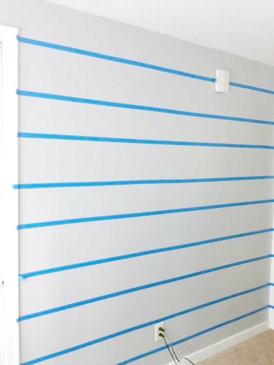 How to paint stripes on a wall and tape off stripes