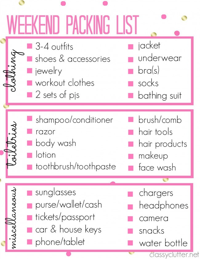 The Complete Overnight Packing List Everyone Needs! - Anneliese
