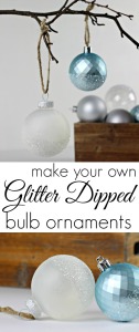 Glitter Dipped Bulb Ornaments - Classy Clutter