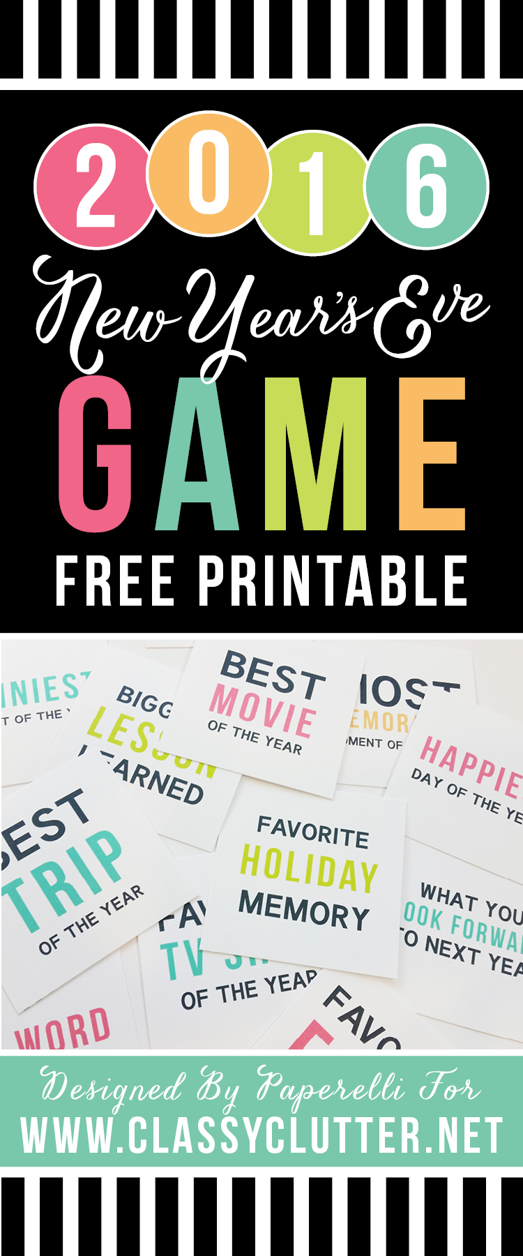 Printable New Year's Game